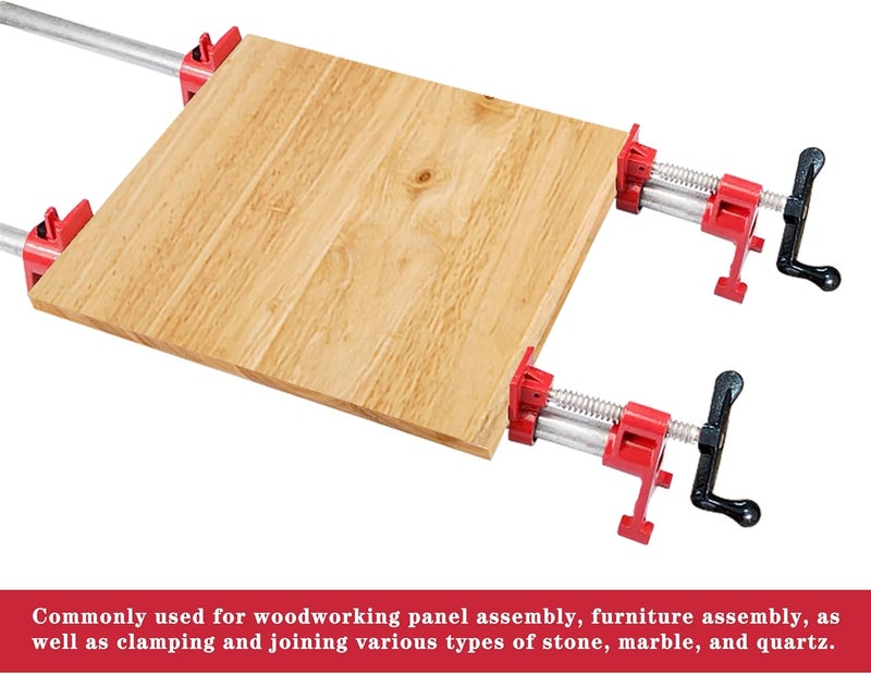 HimaPro 2-Pack 3/4 Inch H-Style Professional Pipe Clamp Set - Designed For Woodworking, Carpentry, Home Improvement, and DIY Jobs - Image 4